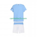 Camisolas de futebol Manchester City Criança Equipamento Principal 2025/26 Manga Curta